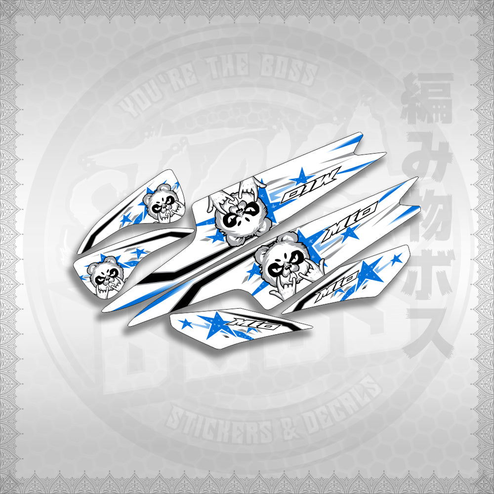 STICKER DECALS for MIO SPORTY / SMILE (MSPSPAST) By STICKABOSS (SOFIE LAMINATED WATERPROOF)