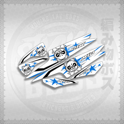 STICKER DECALS for MIO SPORTY / SMILE (MSPSPAST) By STICKABOSS (SOFIE LAMINATED WATERPROOF)