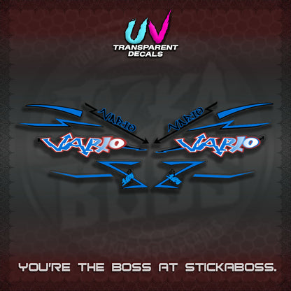 CLICK V2 INDO/MALAY UV TRANSPARENT VARIO DECALS (GRAFITY VARIO MOTIF)STICKER DECALS By STICKABOSS