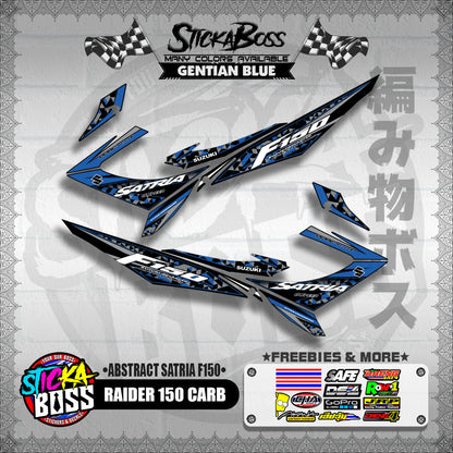 RAIDER 150 CARB DECALS ( ABSTRACT SATRIA F150 ) [ PREMIUM GLOSSY LAMINATED ]【WITH FREEBIES】