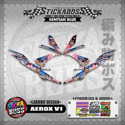 AEROX V1 STICKER DECALS ( LABUBU DESIGN )【WITH FREEBIES】