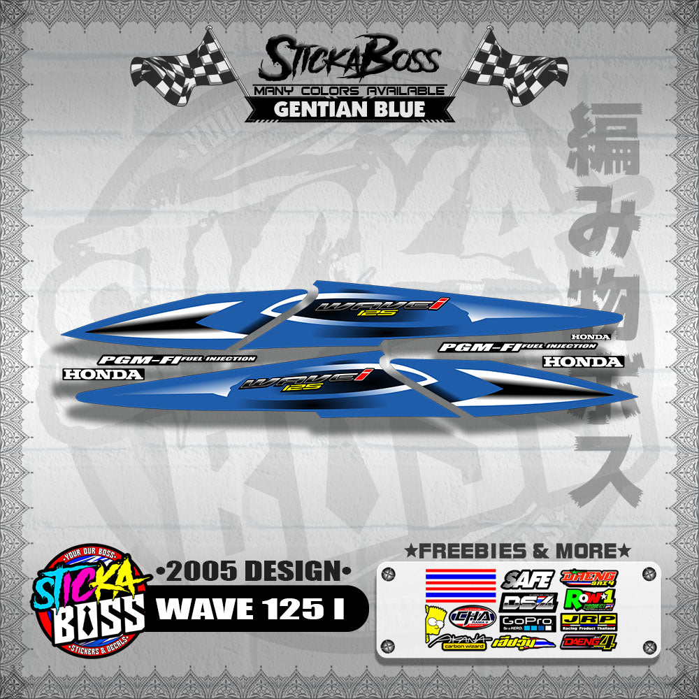 WAVE 125 I DECALS ( 2005 DESIGN )【WITH FREEBIES】