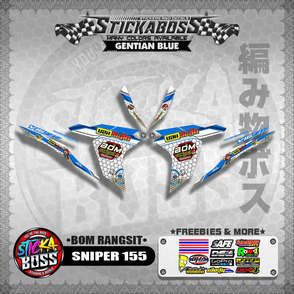 SNIPER 155 INDO DECALS ( BOM RANGSIT )【WITH FREEBIES】