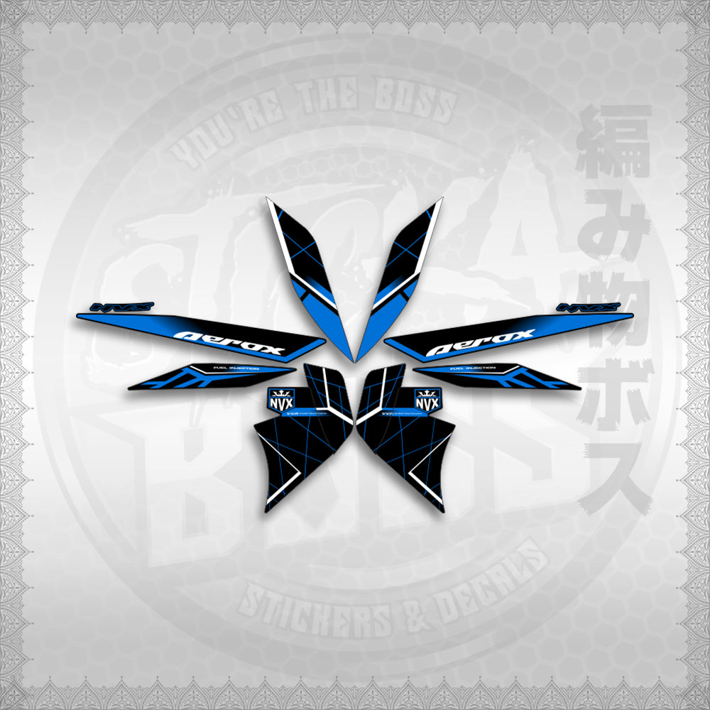 STICKER DECALS for AEROX V2 MALAYSIAN (AV2MAMABO) By STICKABOSS (SOFIE LAMINATED WATERPROOF)