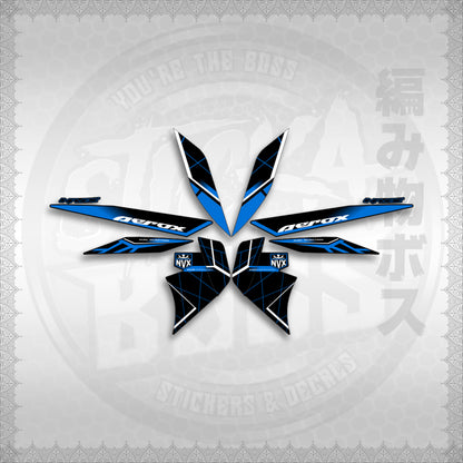 STICKER DECALS for AEROX V2 MALAYSIAN (AV2MAMABO) By STICKABOSS (SOFIE LAMINATED WATERPROOF)
