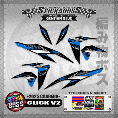 CLICK V2 STICKER DECALS ( 2025 CARRERA )【WITH FREEBIES】