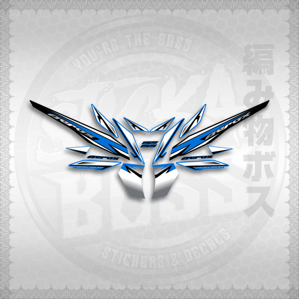 STICKER DECALS for AEROX 155 V2 MALAYSIAN (AV220SHCO) By STICKABOSS (SOFIE LAMINATED WATERPROOF)