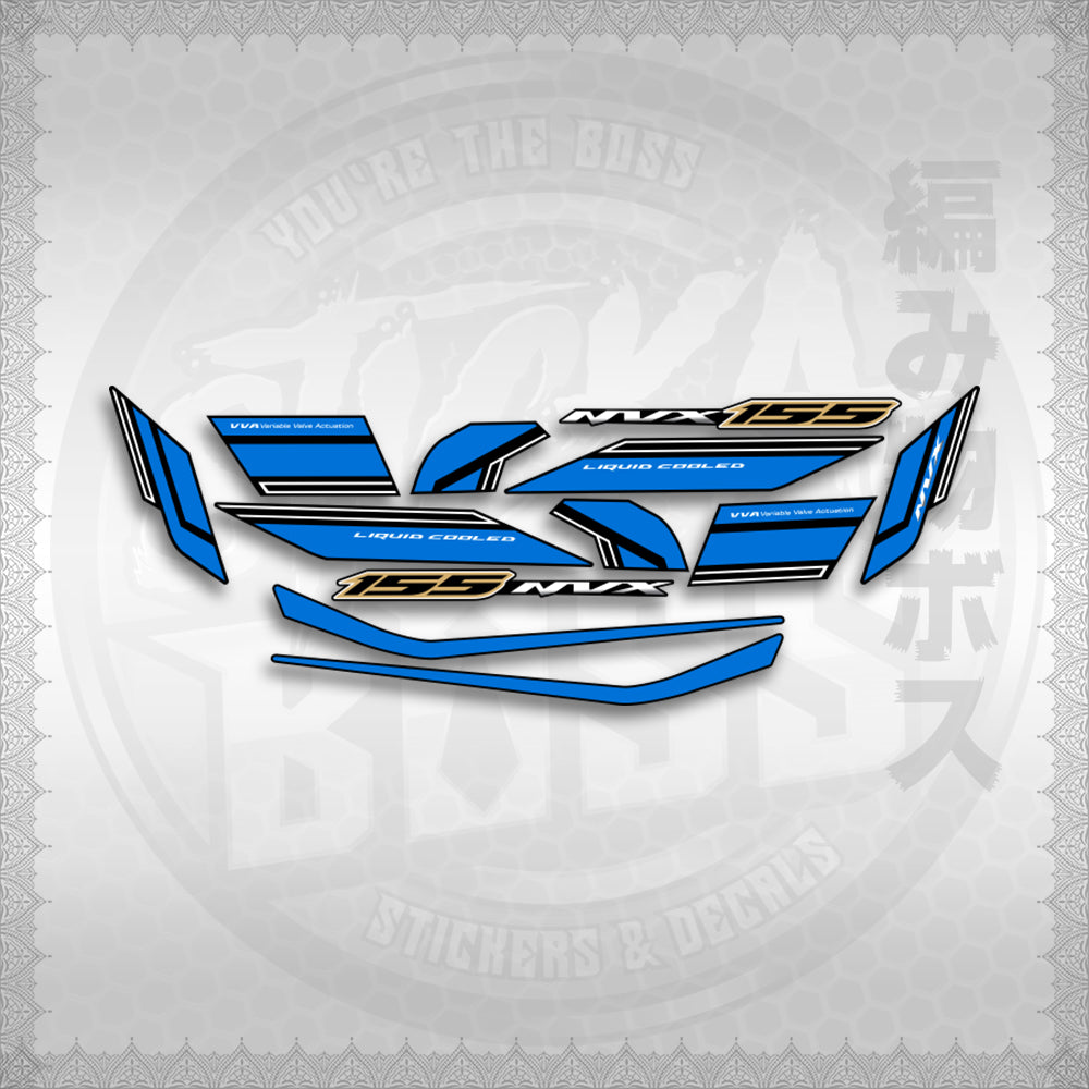 STICKER DECALS for AEROX 155 V2 MALAYSIAN (AV2NVSLCO) By STICKABOSS (SOFIE LAMINATED WATERPROOF)