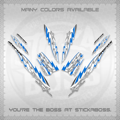 AEROX V2 INDO FOR WHITE DECALS (2026 STAR 0001 MOTIF) STICKER KITS By STICKABOSS