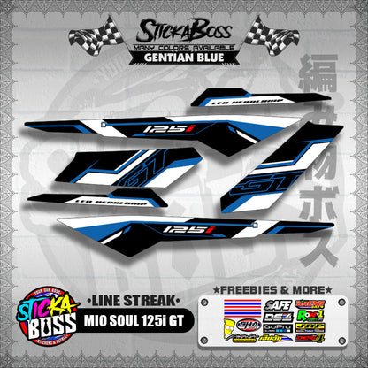 MIO SOUL 125i GT DECALS ( LINE STREAK )【WITH FREEBIES】