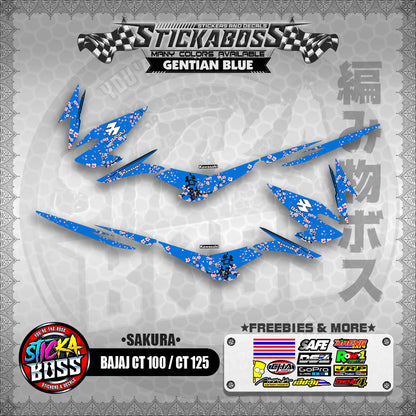 BAJAJ CT 100 / CT 125 STICKER DECALS ( SAKURA )【WITH FREEBIES】