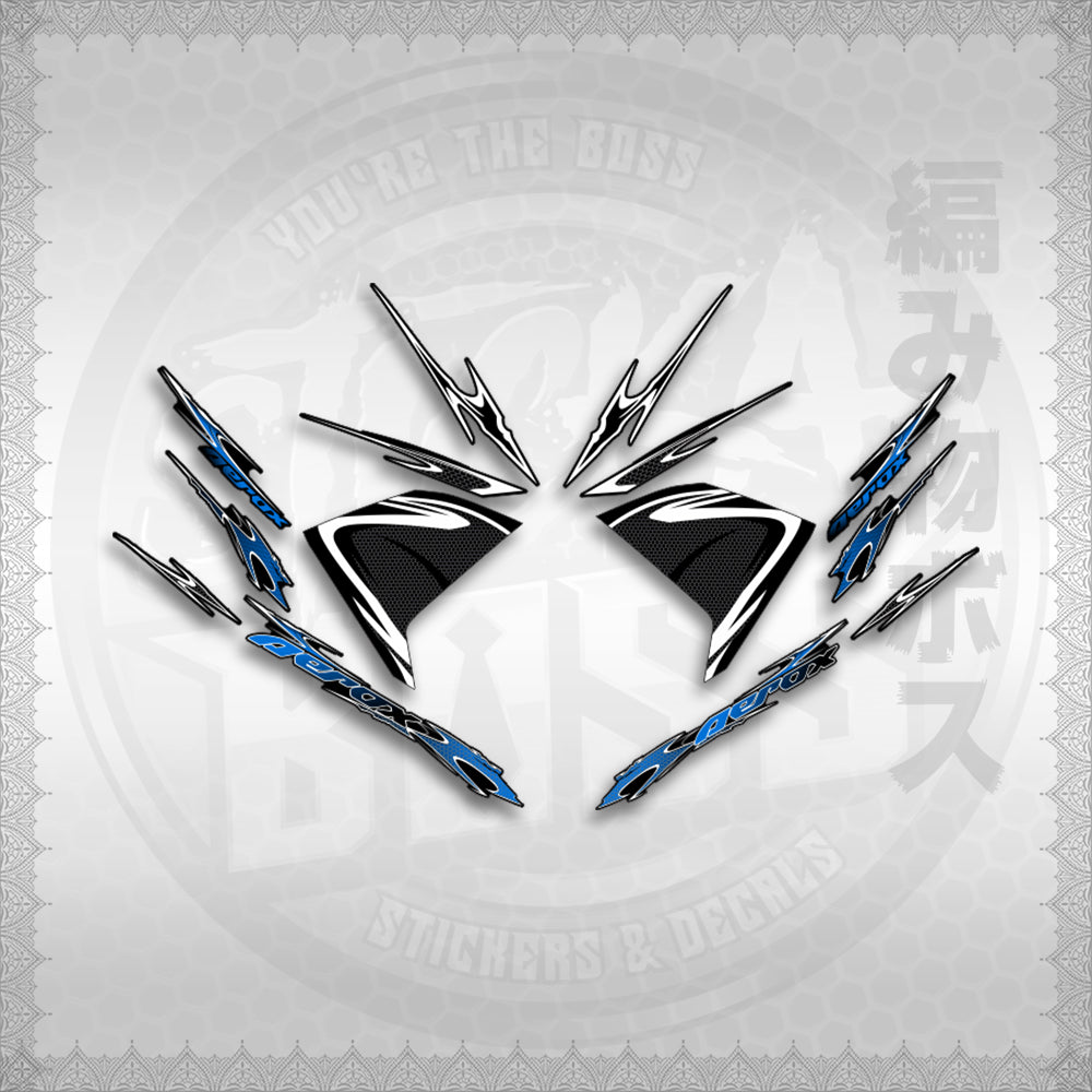 STICKER DECALS for AEROX 155 V1 (AV125LENEMOHO) By STICKABOSS (SOFIE LAMINATED WATERPROOF)