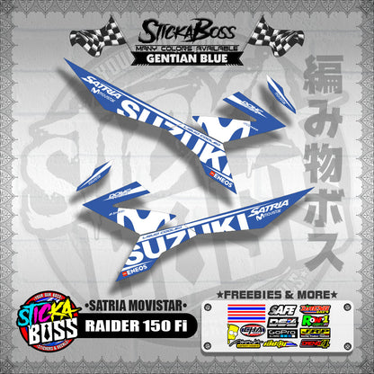 RAIDER 150 Fi DECALS ( SATRIA MOVISTAR )【WITH FREEBIES】