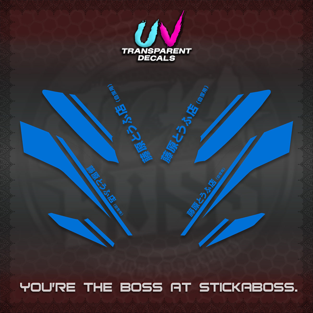 NMAX V2 UV TRANSPARENT DECALS (TRUENO STYLE DESIGN) STICKER KITS By STICKABOSS