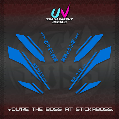 NMAX V2 UV TRANSPARENT DECALS (TRUENO STYLE DESIGN) STICKER KITS By STICKABOSS