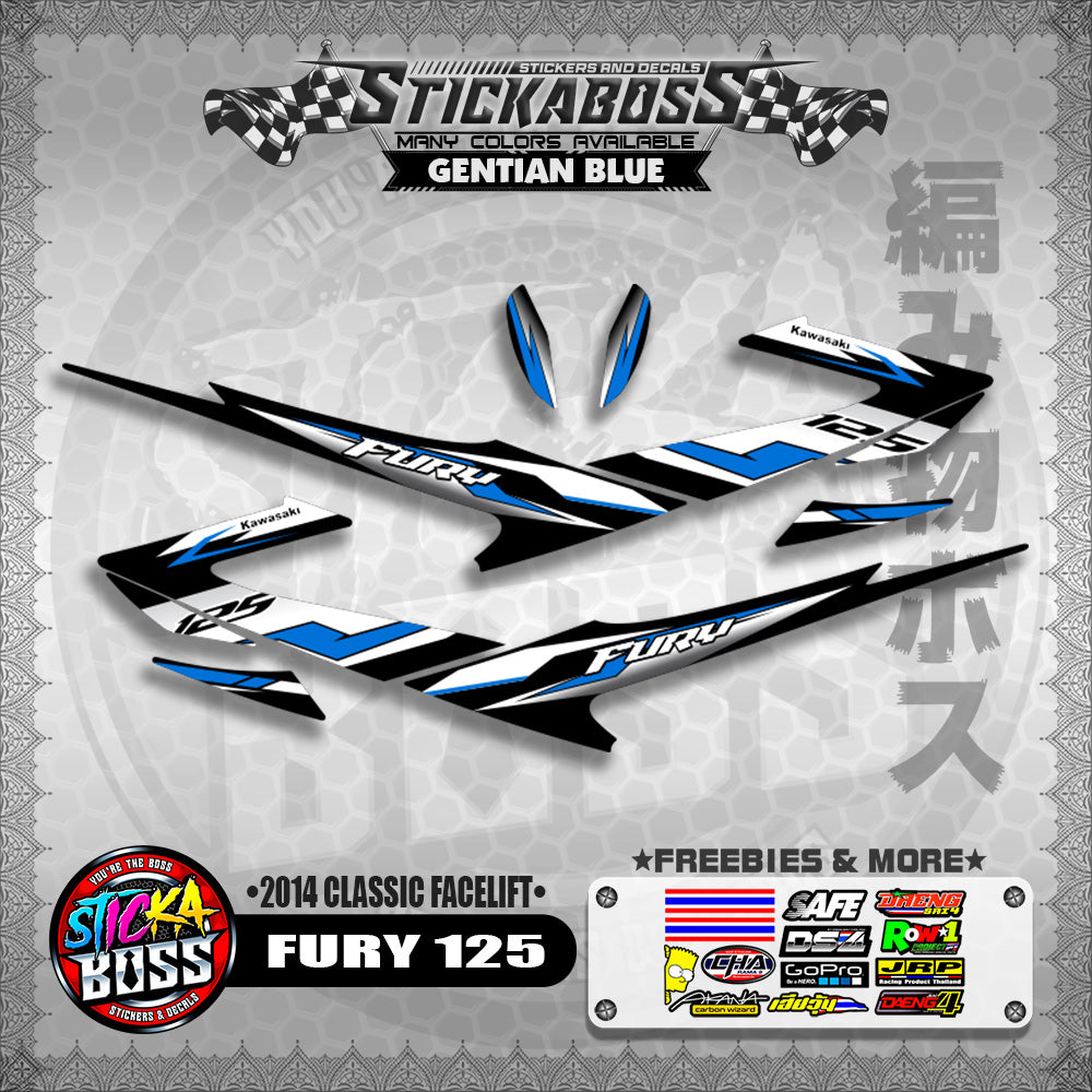 FURY 125 STICKER DECALS ( 2014 CLASSIC FACELIFT )【WITH FREEBIES】