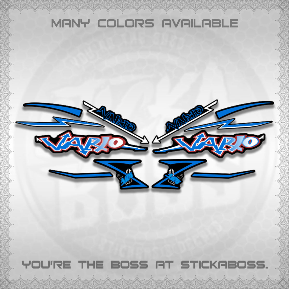 CLICK V2 INDO/MALAY VARIO DECALS (GRAFITY VARIO MOTIF)STICKER DECALS BY STICKABOSS