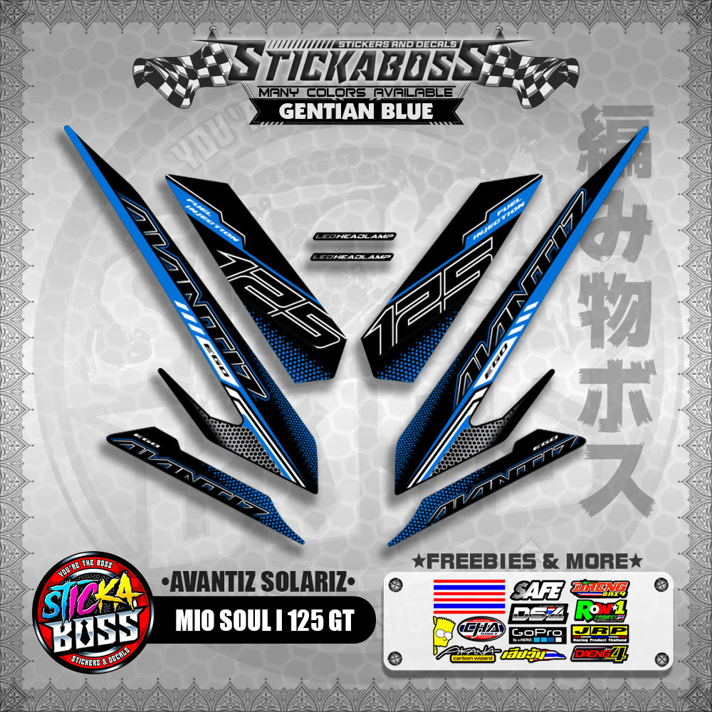 MIO SOUL I 125 GT STICKER DECALS ( AVANTIZ SOLARIZ )【WITH FREEBIES】