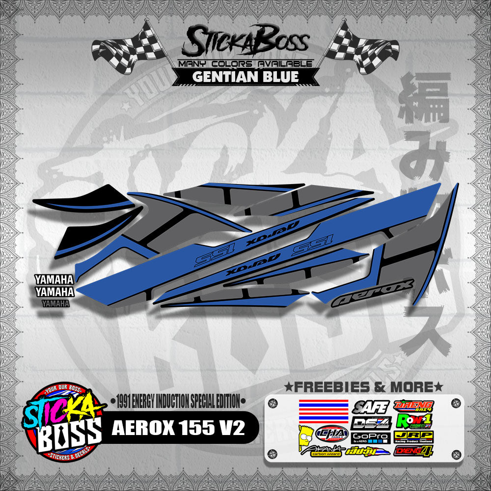 AEROX 155 V2 DECALS ( 1991 ENERGY INDUCTION SPECIAL EDITION )【WITH FREEBIES】