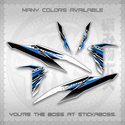 CLICK 125 V2 MALAY INDO CONCEPT ( FOR WHITE VARIO STRIPING SLASH ) STICKER DECALS By STICKABOSS