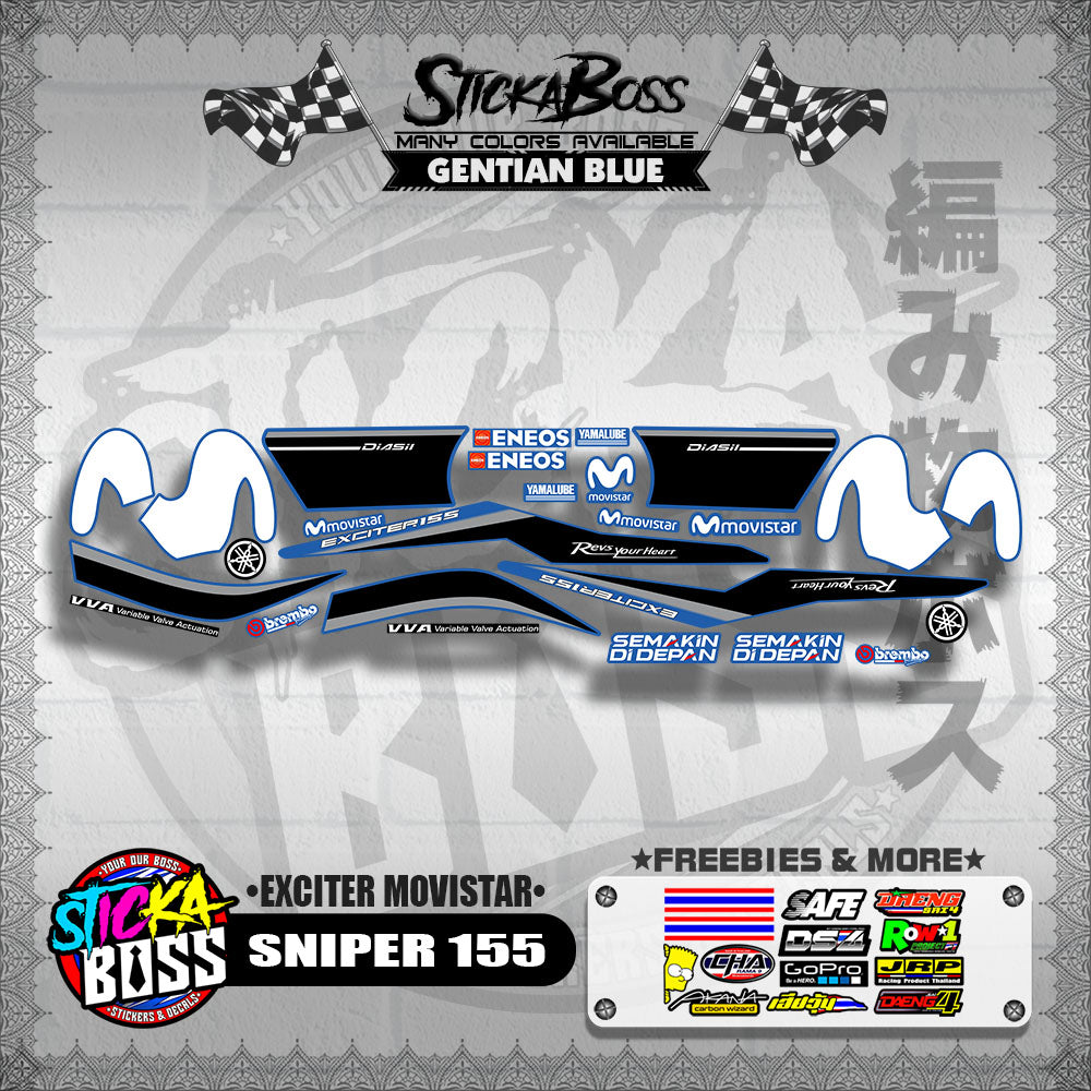 SNIPER 155 DECALS ( EXCITER MOVISTAR )【WITH FREEBIES】