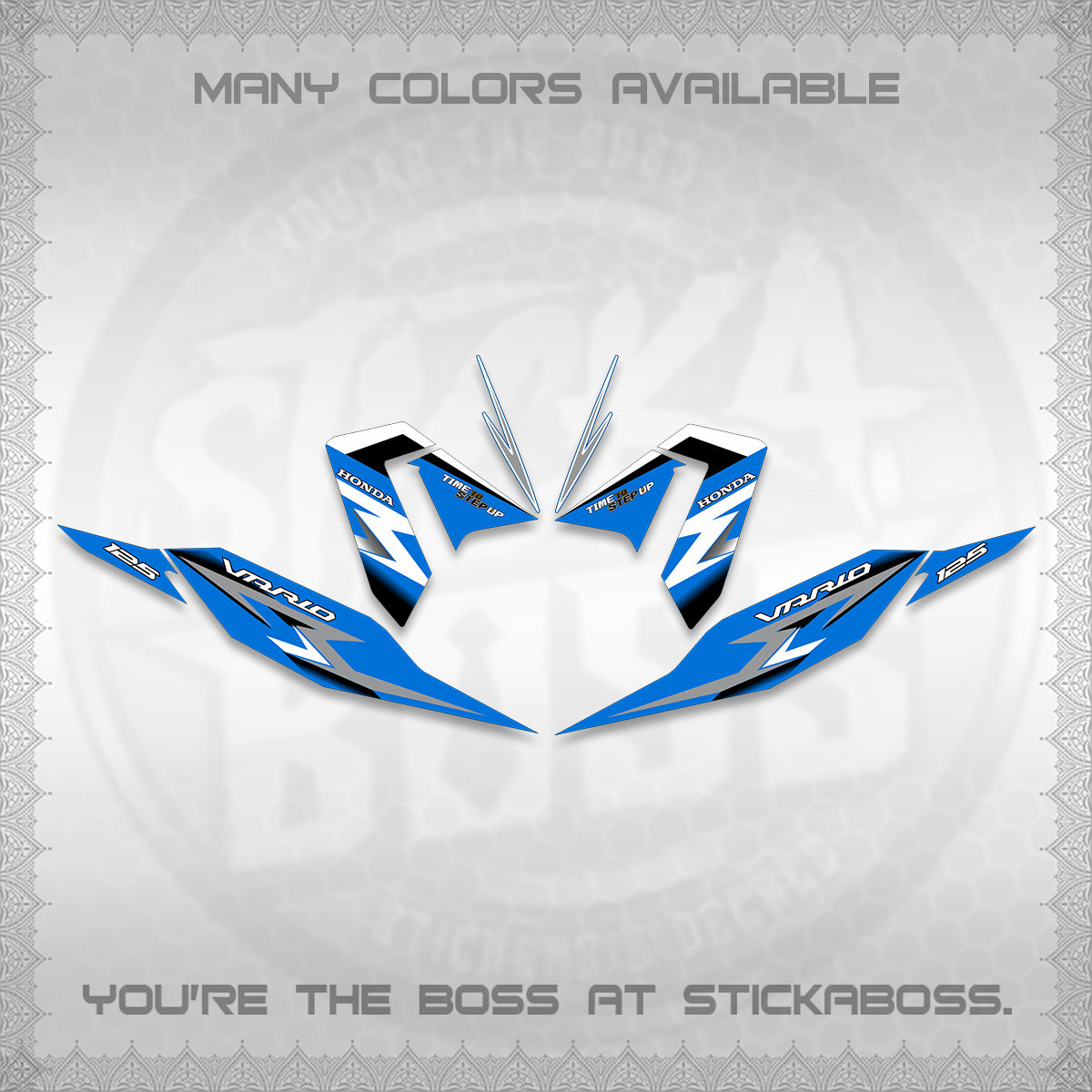 CLICK 125 V4 VARIO DECALS (2026 VR0006 DESIGN) STICKER KITS BY STICKABOSS