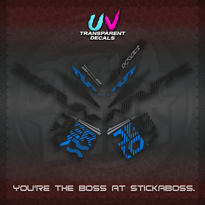 AEROX V2 NVX UV TRANSPARENT DECALS (2024 NEW 001 DESIGN) STICKER DECALS By STICKABOSS