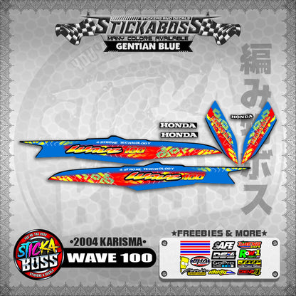 WAVE 100 STICKER DECALS ( 2004 KARISMA )【WITH FREEBIES】