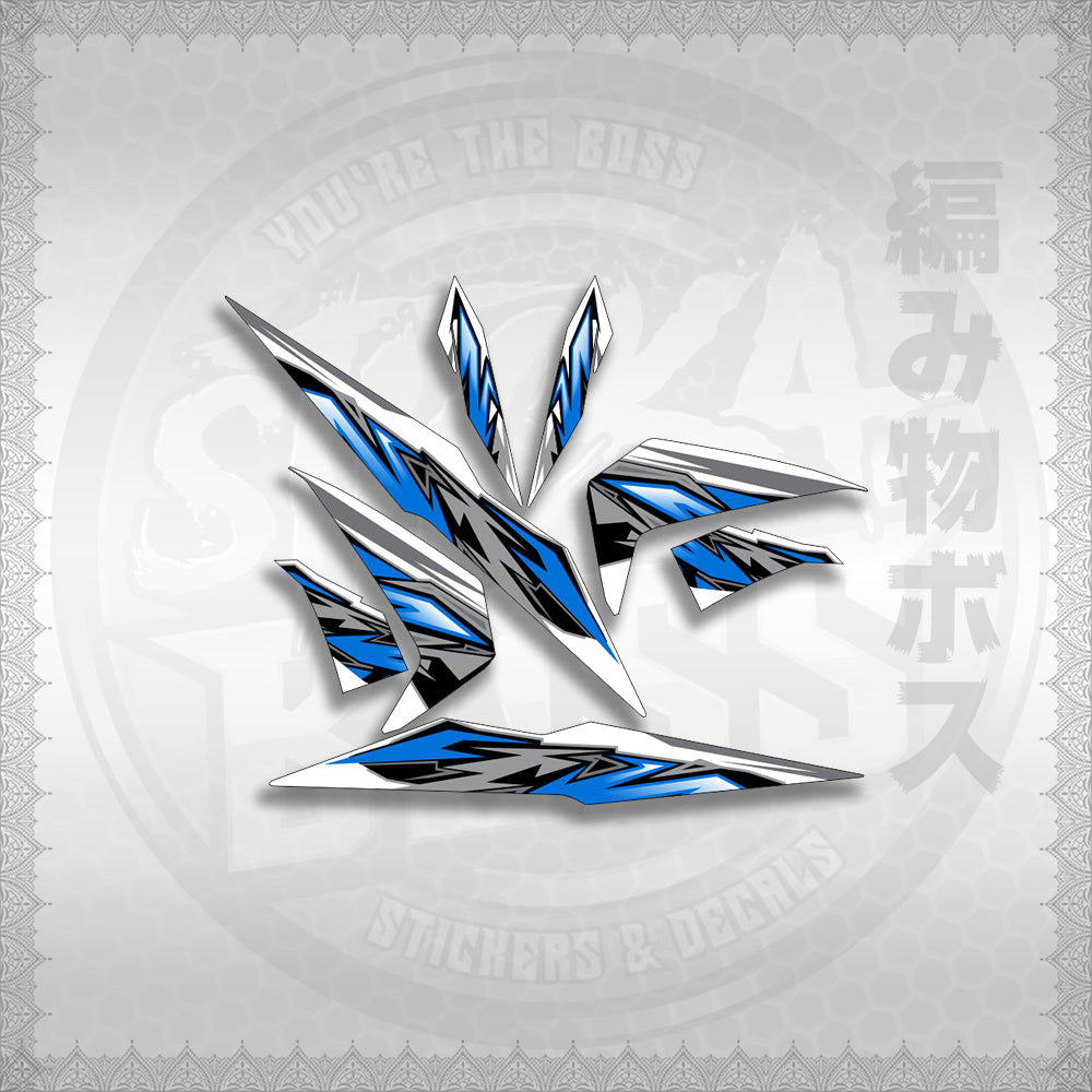 STICKER DECALS for BEAT 110 V2 (BV2INMAFOWHSTMODE) By STICKABOSS (SOFIE LAMINATED WATERPROOF)