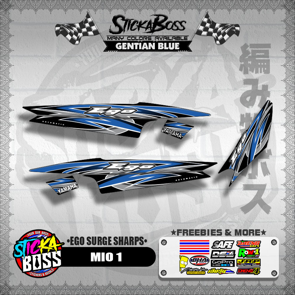 MIO 1 DECALS ( EGO SURGE SHARPS ) [ PREMIUM GLOSSY LAMINATED ]【WITH FREEBIES】