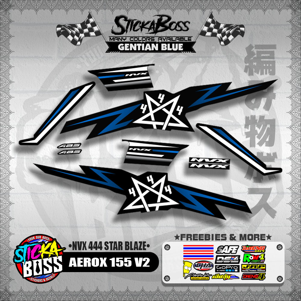 AEROX 155 V2 DECALS ( NVX 444 STAR BLAZE )【WITH FREEBIES】
