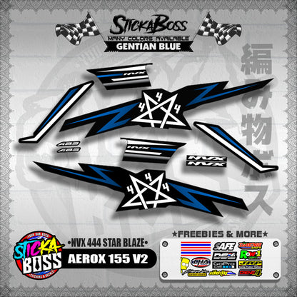 AEROX 155 V2 DECALS ( NVX 444 STAR BLAZE )【WITH FREEBIES】