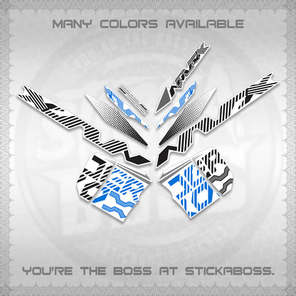 AEROX V2 NVX FOR WHITE DECALS (2024 NEW 001 DESIGN) STICKER DECALS By STICKABOSS