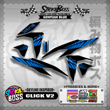 CLICK V2 DECALS ( SKYLINE INSPIRED )【WITH FREEBIES】
