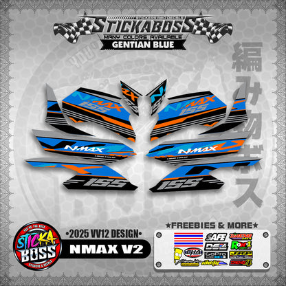 NMAX V2 MALAYSIAN STICKER DECALS ( 2025 VV12 DESIGN )【WITH FREEBIES】