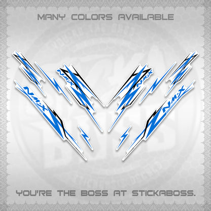 NMAX V2 FOR WHITE DECALS (2024 NM A8 STYLE) STICKER DECALS By STICKABOSS