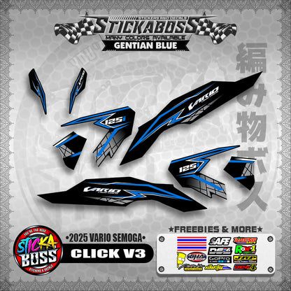 CLICK V3 INDO STICKER DECALS ( 2025 VARIO SEMOGA  )【WITH FREEBIES】