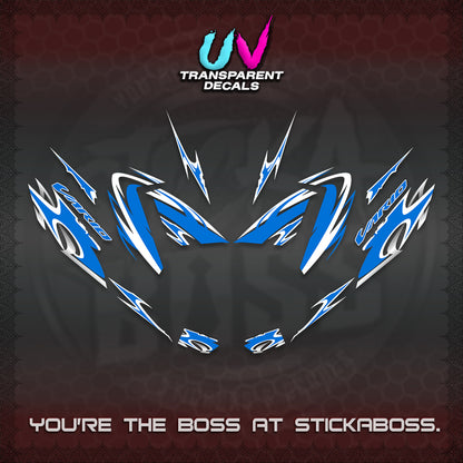 CLICK 125 V4 VARIO STRIPING UV TRANSPARENT DECALS (2026 NEW LED DESIGN) STICKER DECALS By STICKABOSS