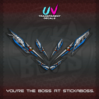 【PREMIUM UV PRINT】TRANSPARENT  MIO SPORTY/SMILE DECALS (BUTERFLY V6 DESIGN)By STICKABOSS
