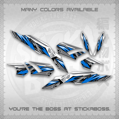 CLICK V3 INDO MALAY CONCEPT ( FOR WHITE STRIPING NEW CUSTOM DESIGN ) STICKER DECALS By STICKABOSS