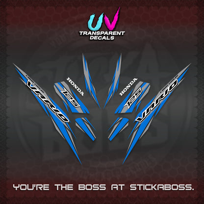 CLICK 125 V3 INDO UV TRANSPARENT DECALS (2024 SV 22-A1 STYLE) STICKER KITS By STICKABOSS