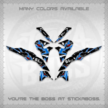 CLICK V3 VARIO DECALS (UNICORN GUNDAM DESIGN) STICKER DECALS By STICKABOSS