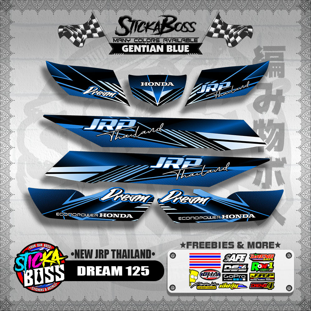DREAM 125 DECALS ( NEW JRP THAILAND )【WITH FREEBIES】