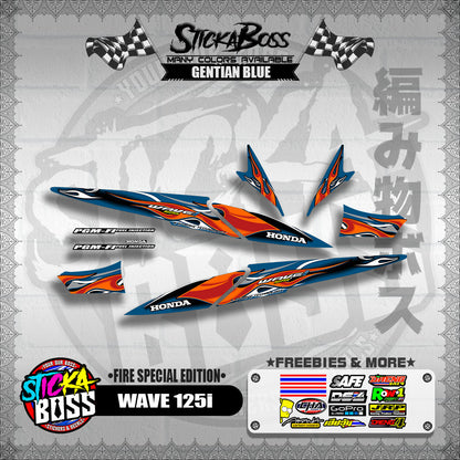 WAVE 125i DECALS ( FIRE SPECIAL EDITION )【WITH FREEBIES】