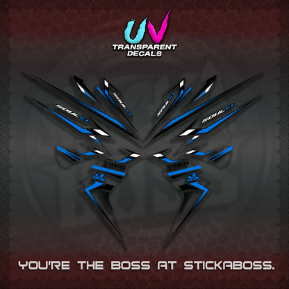 【PREMIUM UV PRINT】TRANSPARENT MIO SOUL i 115 GT INDO STRIPING DECALS (2026 DESIGN 001)By STICKABOSS
