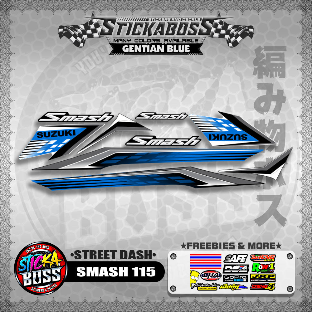SMASH 115 STICKER DECALS ( STREET DASH )【WITH FREEBIES】