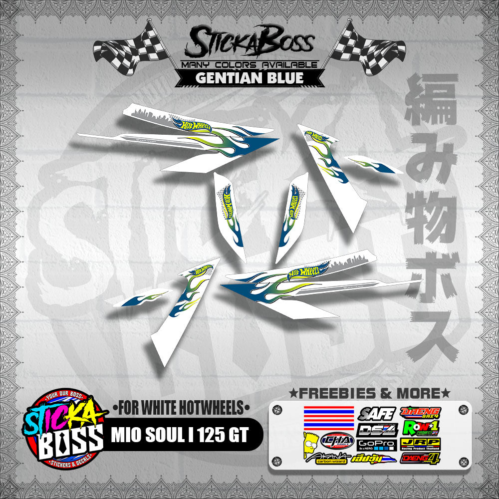 MIO SOUL I 125 GT DECALS ( FOR WHITE HOTWHEELS )【WITH FREEBIES】