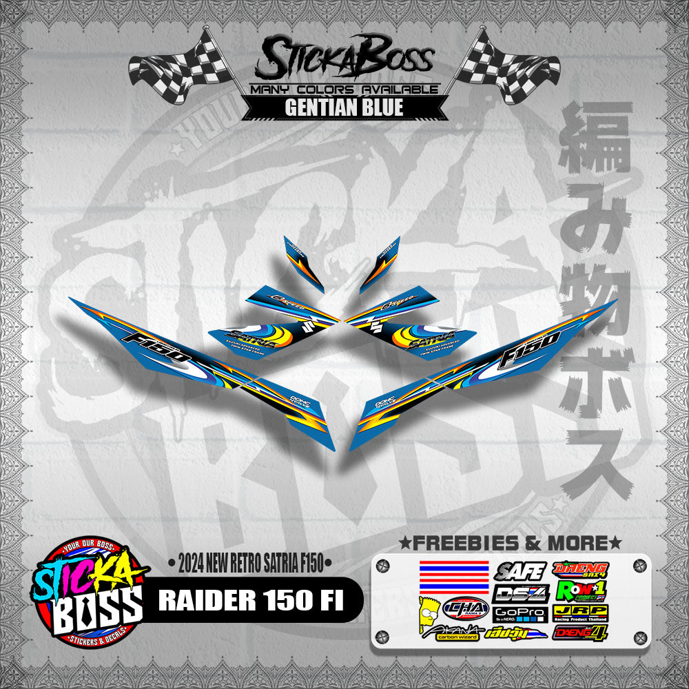 RAIDER 150 FI DECALS ( 2024 NEW RETRO SATRIA F150 )【WITH FREEBIES】