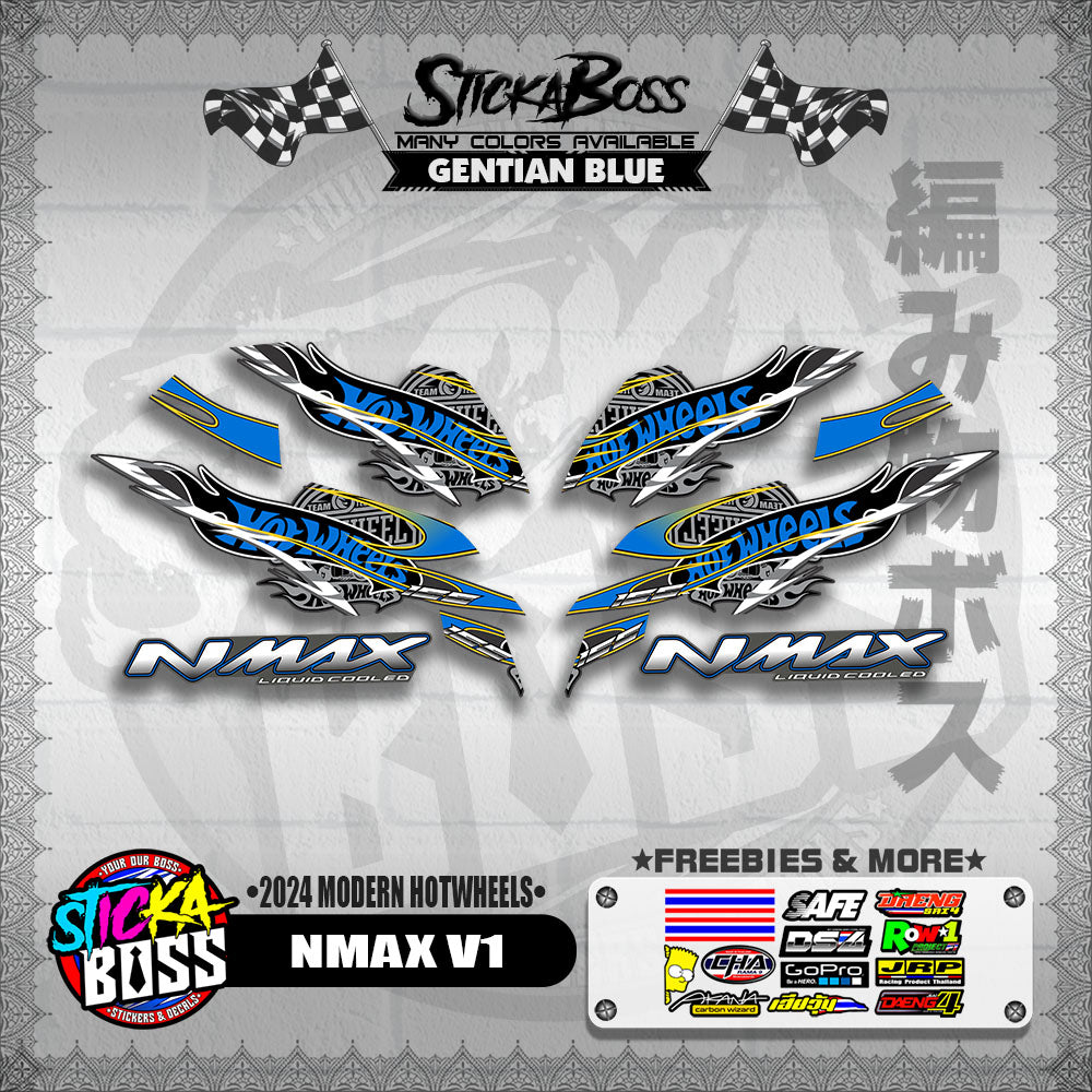 NMAX V1 DECALS ( 2024 MODERN HOTWHEELS )【WITH FREEBIES】