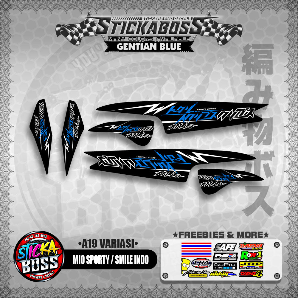 MIO SPORTY / SMILE INDO STICKER DECALS ( A19 VARIASI )【WITH FREEBIES】